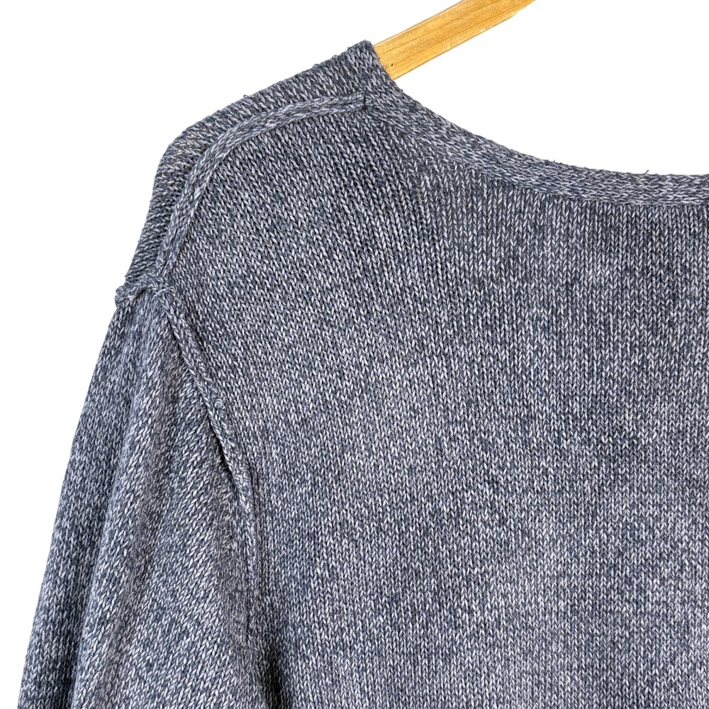 Eileen Fisher Long Sleeve Silk/Cotton Sweater Top 2X Blue Lagenlook Coastal - Picture 8 of 11